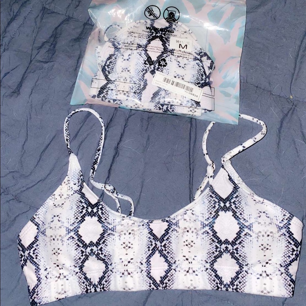 Snake skin bikini top